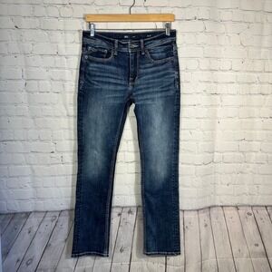 BKE Alec Mens Straight Leg Jeans Dark Wash Heavy Stitch Denim 30x32